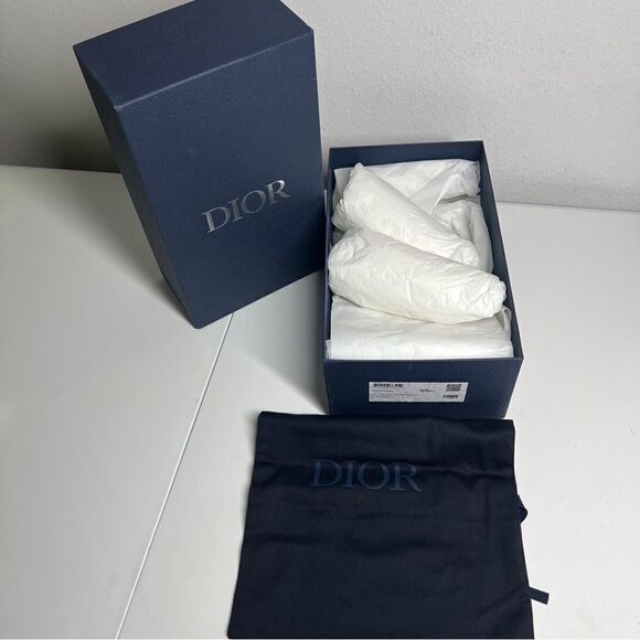Authentic Dior TexturedBlue Empty Gift Storage 13.75”x8.25”x5” Dust Bag